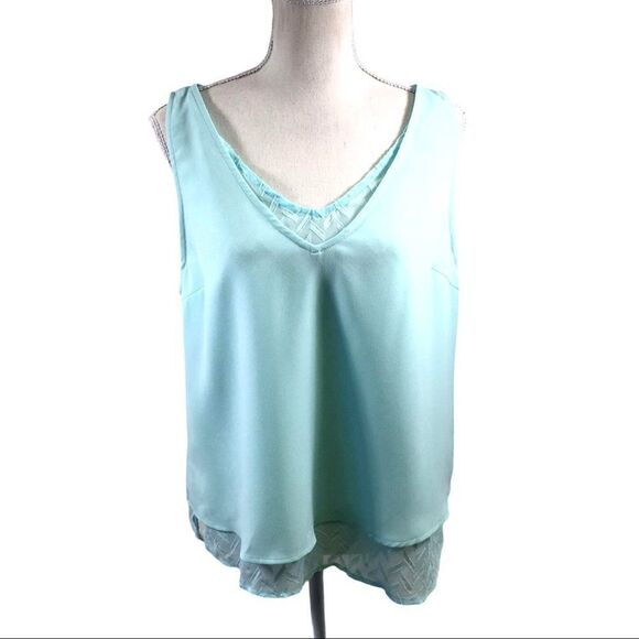 Skies are Blue NWT Osiris Layered Blouse Size M - Picture 1 of 8